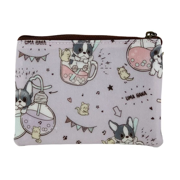 Waterproof Boba Frenchie Coin Purse Keychain Pouch Holder - Picture 2 of 8